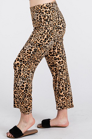 ANIMAL FABRIC HIGH WAIST BELL  ...